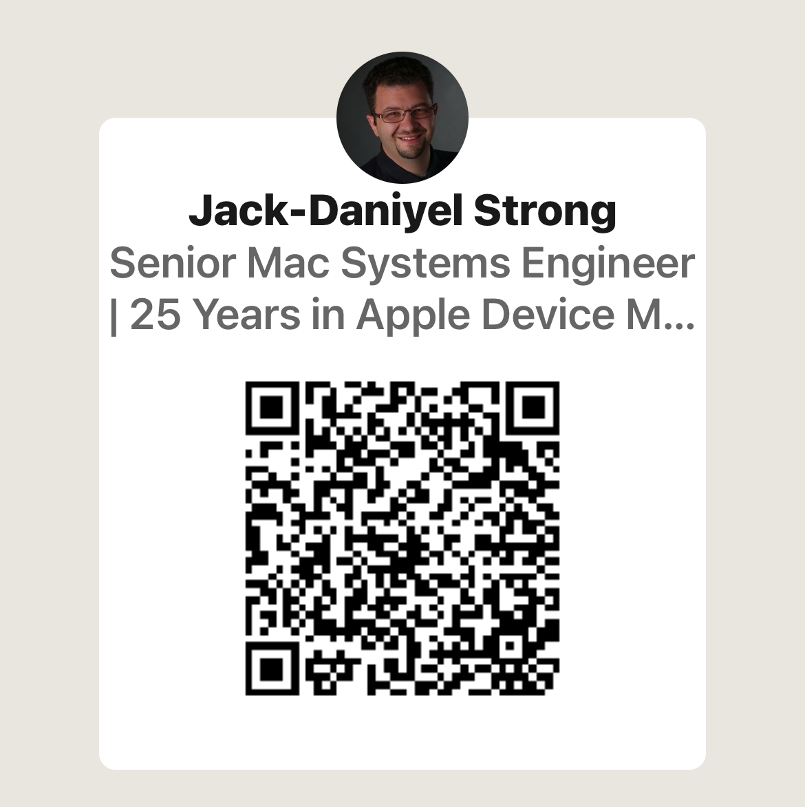 iPhone LinkedIn QR code